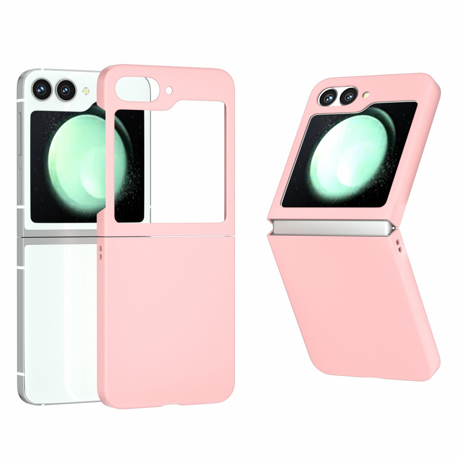 For Samsung Galaxy Z Flip6 5G Case Skin-feel Hard PC Protective Phone Cover - Pink