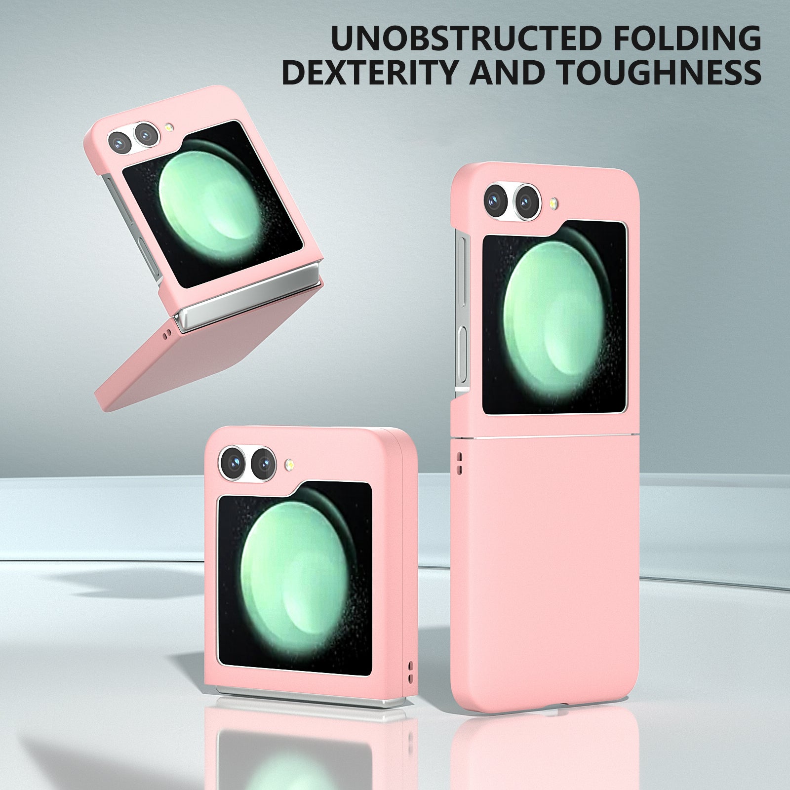 For Samsung Galaxy Z Flip6 5G Case Skin-feel Hard PC Protective Phone Cover - Pink