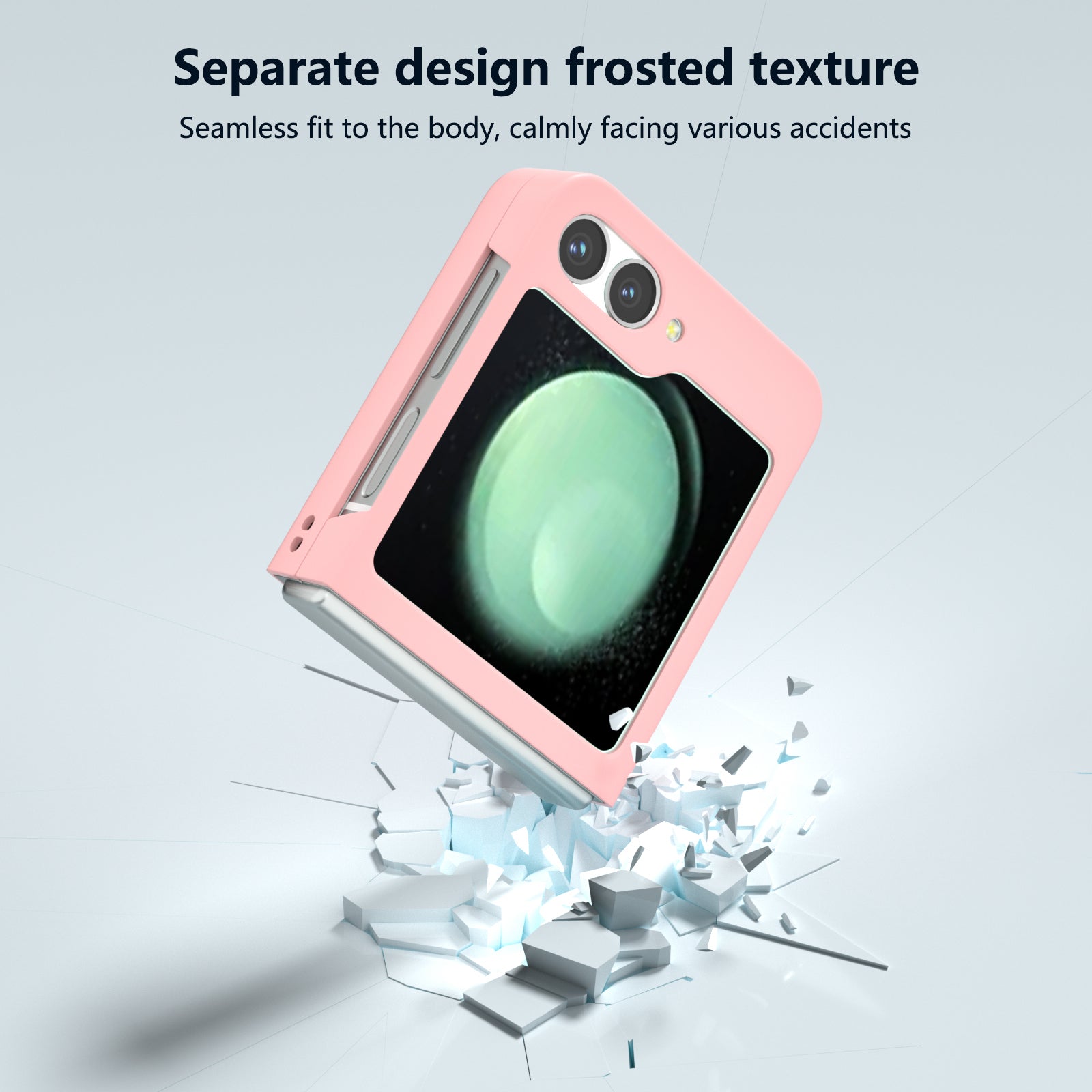 For Samsung Galaxy Z Flip6 5G Case Skin-feel Hard PC Protective Phone Cover - Pink