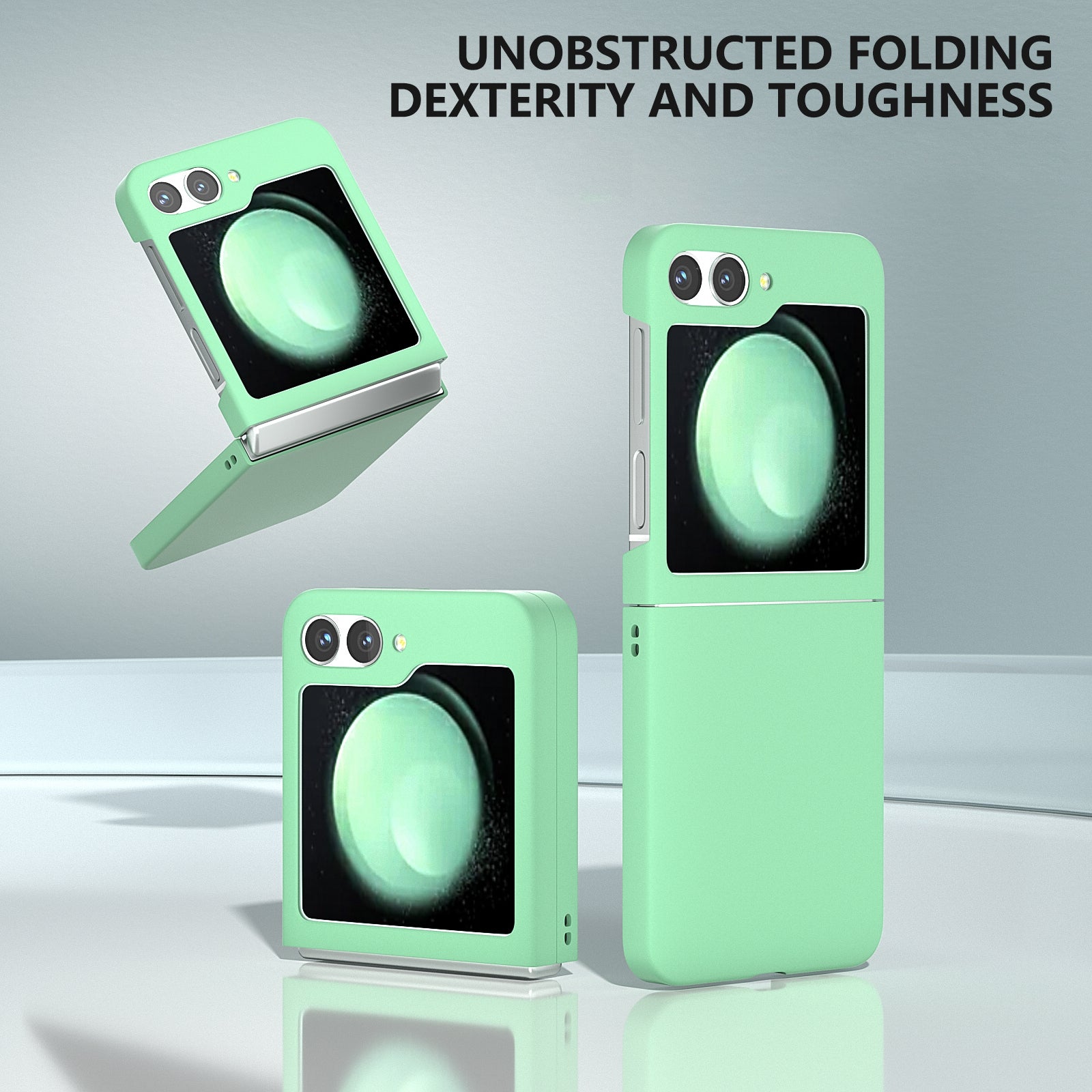 For Samsung Galaxy Z Flip6 5G Case Skin-feel Hard PC Protective Phone Cover - Light Green