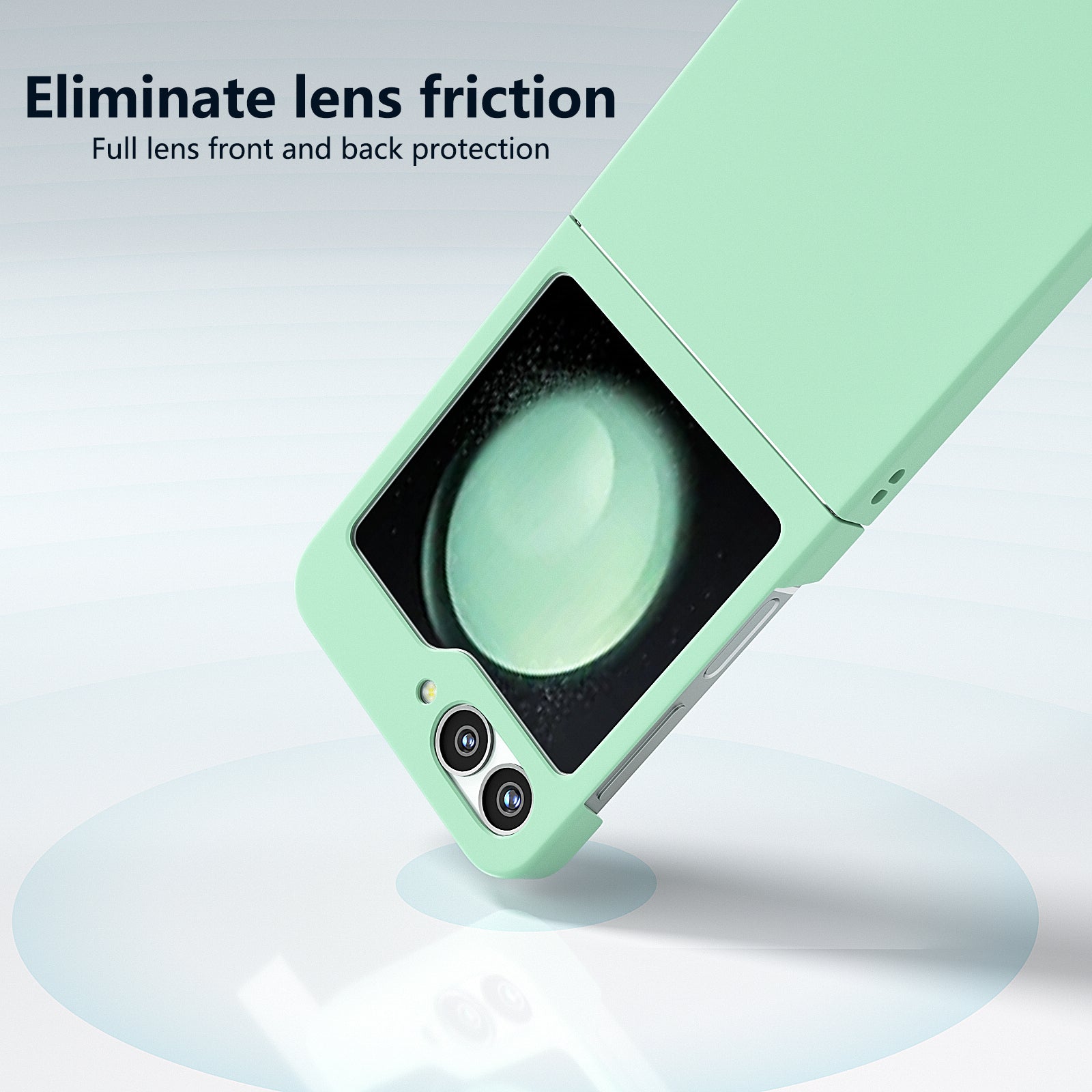 For Samsung Galaxy Z Flip6 5G Case Skin-feel Hard PC Protective Phone Cover - Light Green