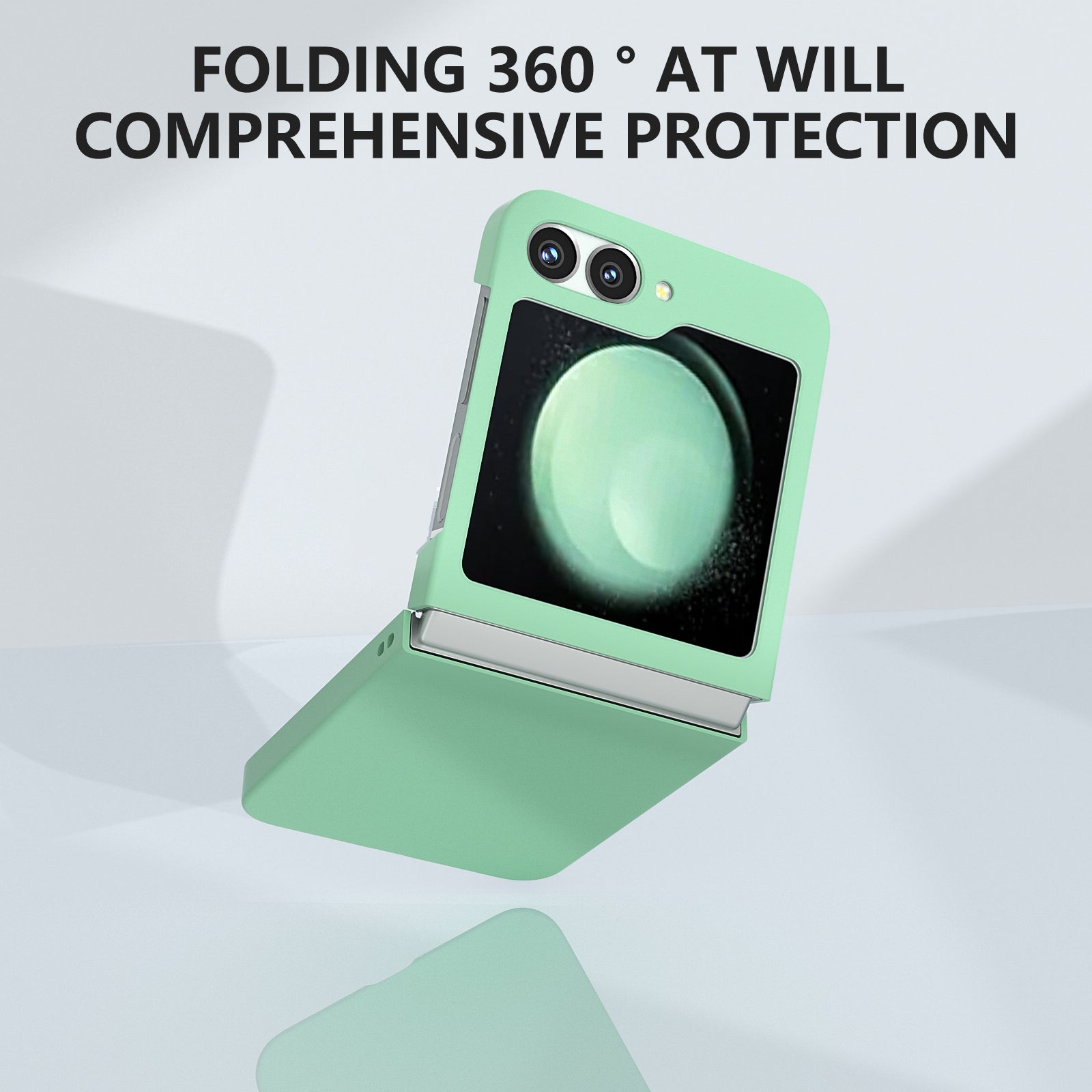 For Samsung Galaxy Z Flip6 5G Case Skin-feel Hard PC Protective Phone Cover - Light Green