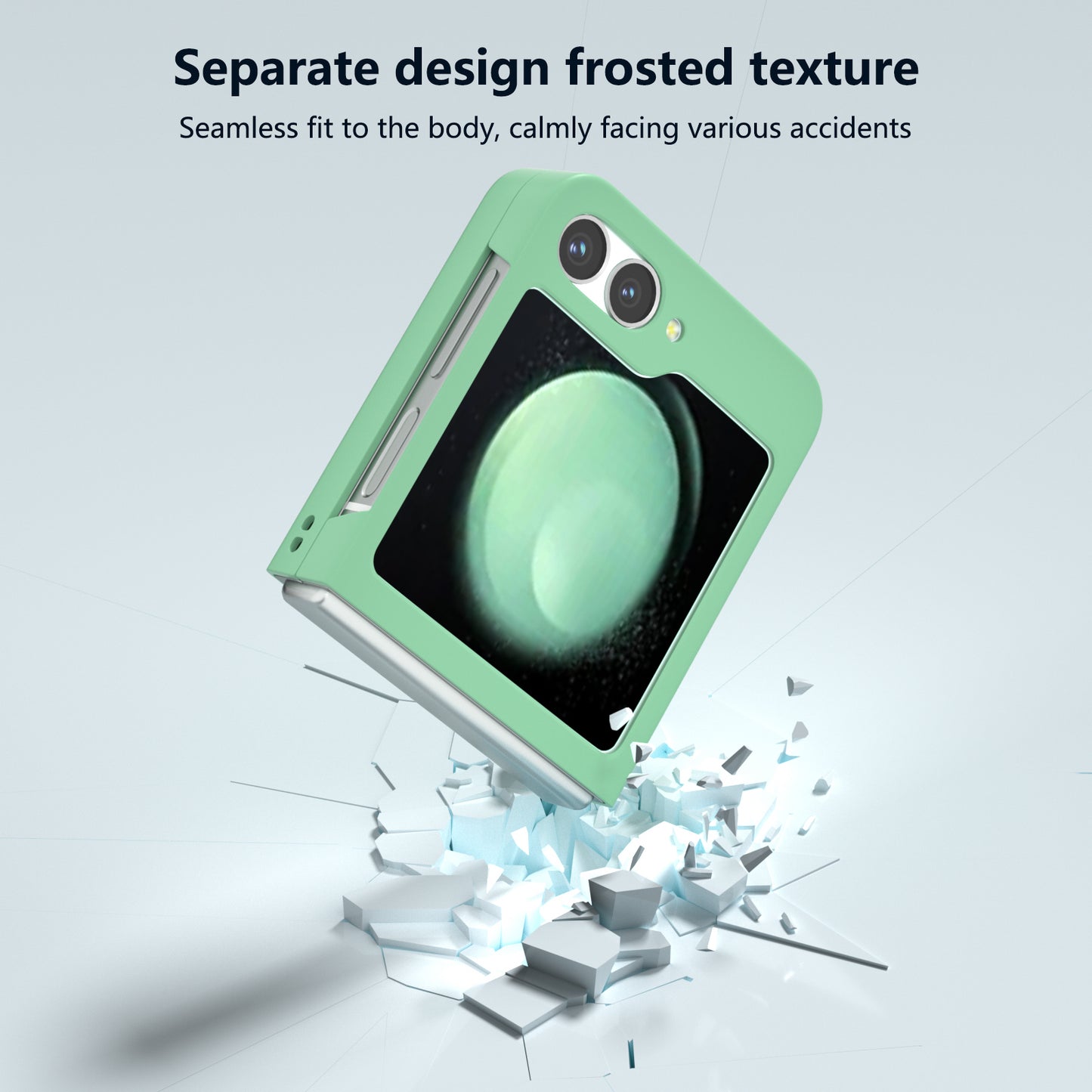 For Samsung Galaxy Z Flip6 5G Case Skin-feel Hard PC Protective Phone Cover - Light Green