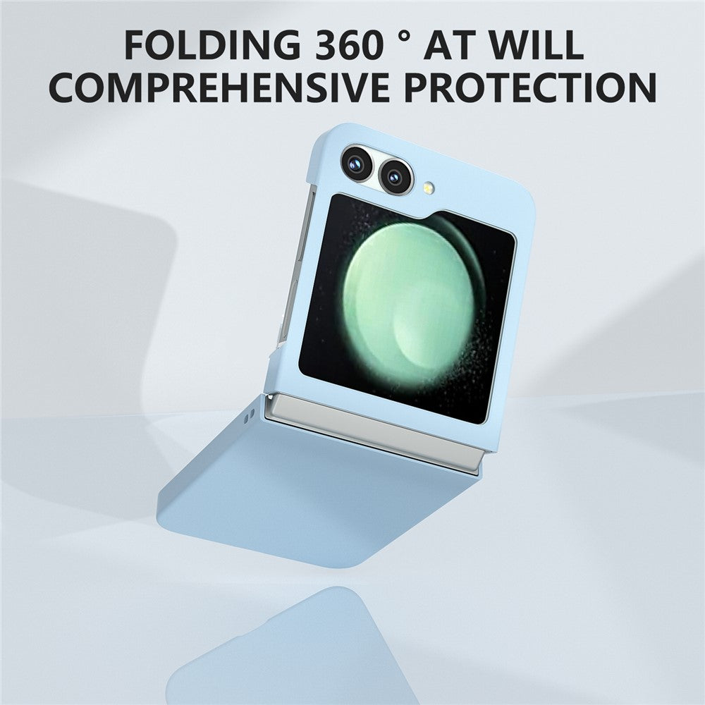 For Samsung Galaxy Z Flip7 FE 5G / Z Flip6 5G Case Skin-feel Hard PC Protective Phone Cover - Baby Blue