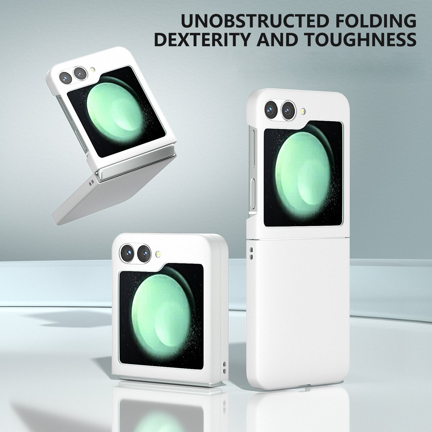 For Samsung Galaxy Z Flip6 5G Case Skin-feel Hard PC Protective Phone Cover - White