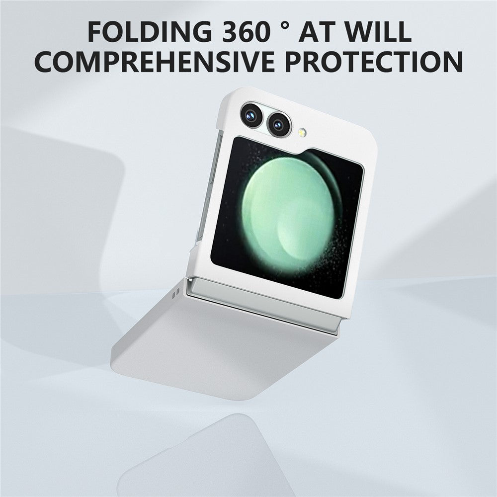 For Samsung Galaxy Z Flip7 FE 5G / Z Flip6 5G Case Skin-feel Hard PC Protective Phone Cover - White