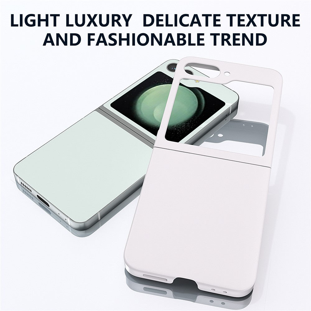 For Samsung Galaxy Z Flip7 FE 5G / Z Flip6 5G Case Skin-feel Hard PC Protective Phone Cover - White