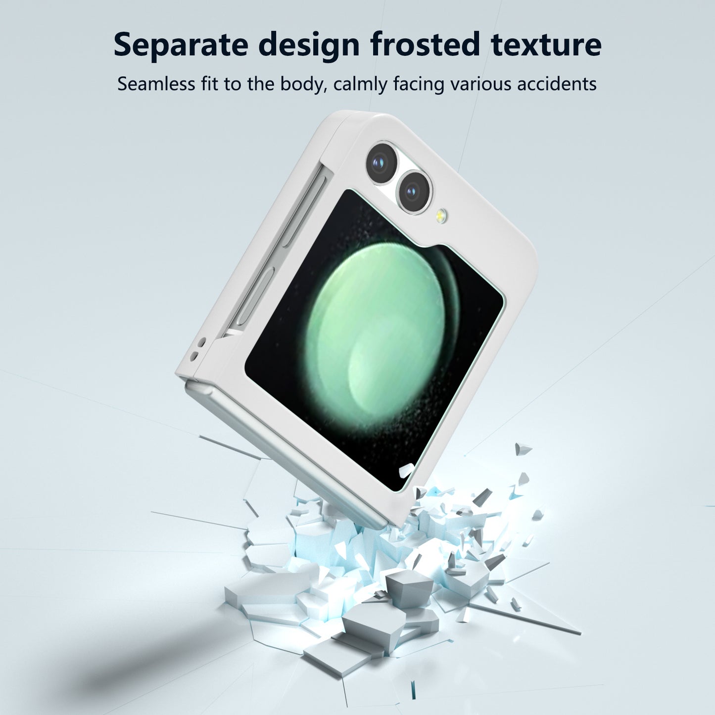 For Samsung Galaxy Z Flip6 5G Case Skin-feel Hard PC Protective Phone Cover - White