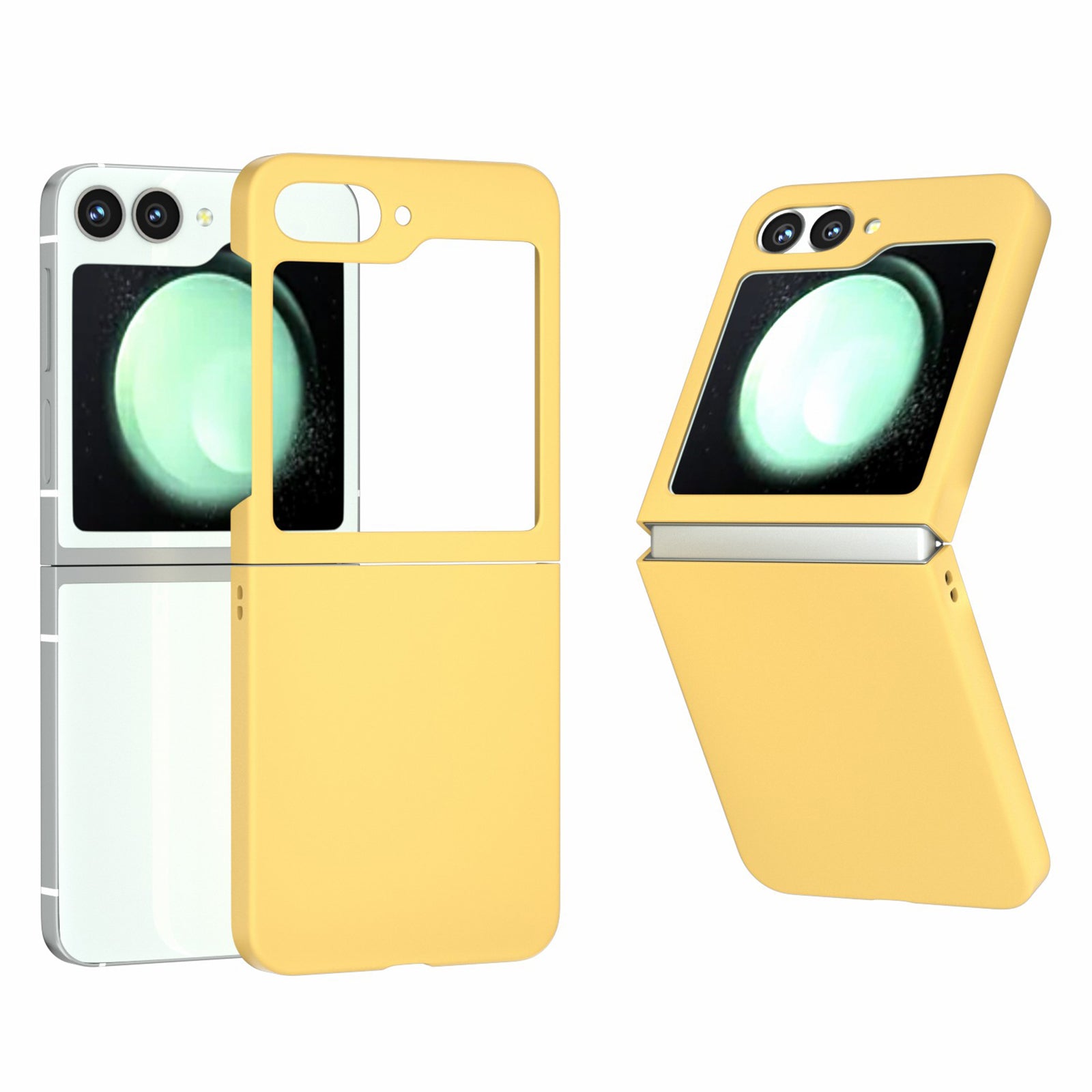 For Samsung Galaxy Z Flip6 5G Case Skin-feel Hard PC Protective Phone Cover - Yellow