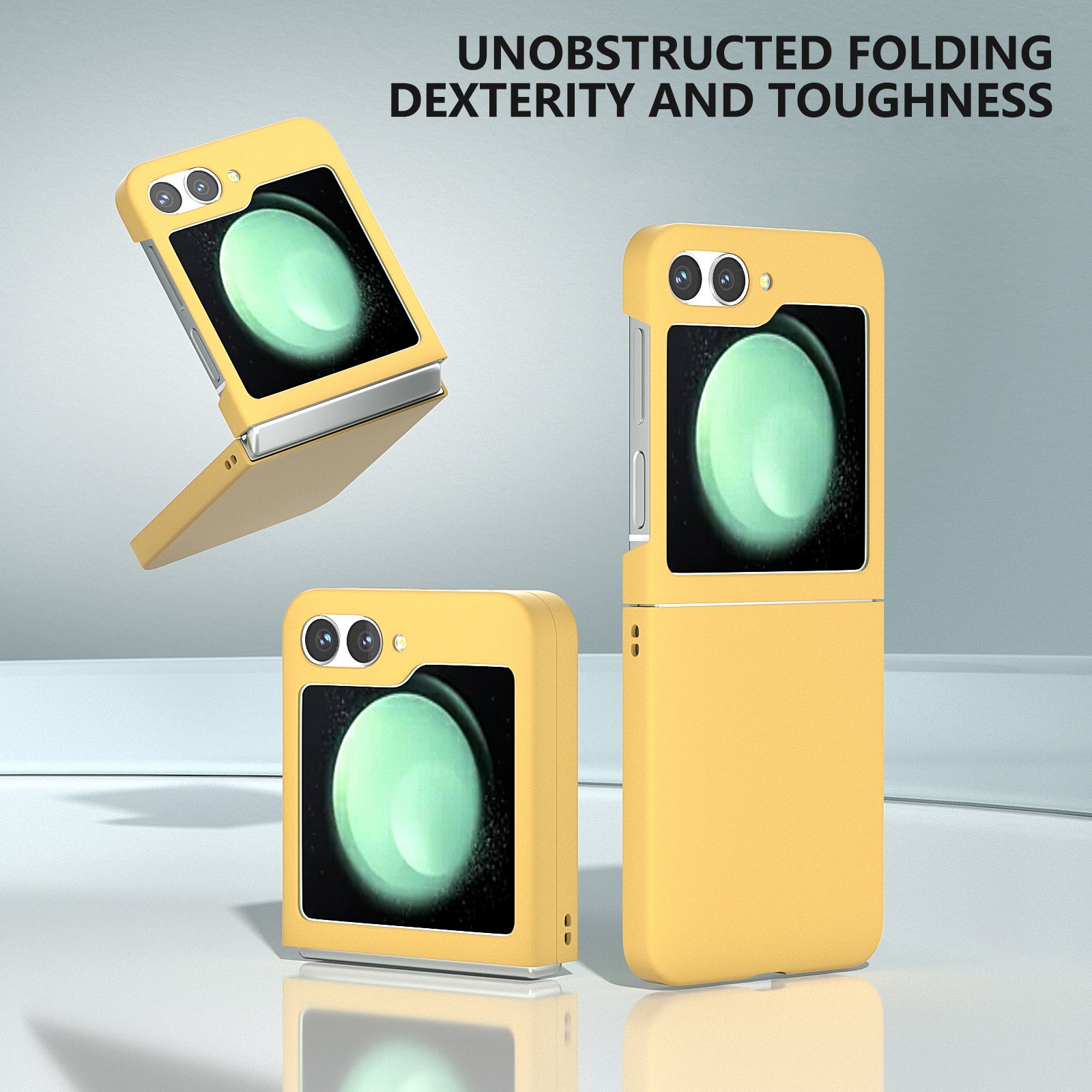 For Samsung Galaxy Z Flip6 5G Case Skin-feel Hard PC Protective Phone Cover - Yellow