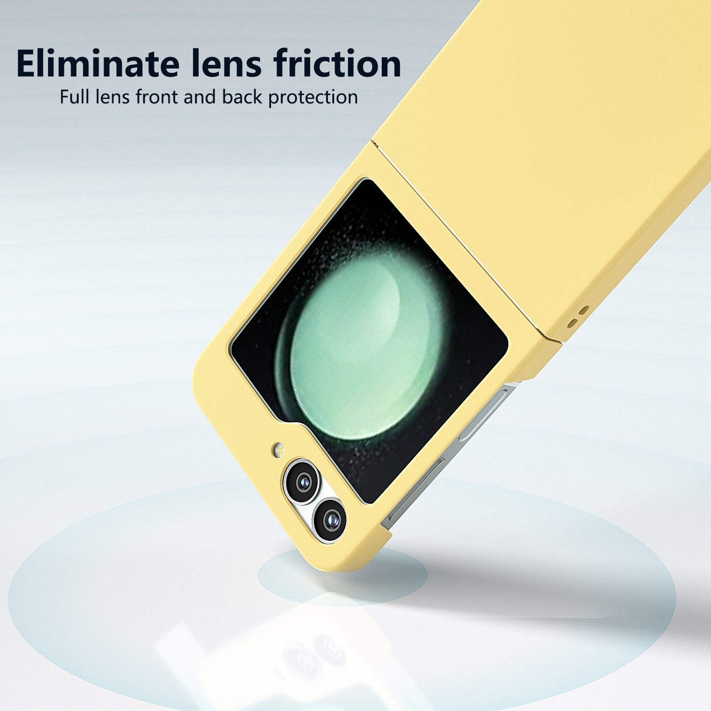 For Samsung Galaxy Z Flip6 5G Case Skin-feel Hard PC Protective Phone Cover - Yellow