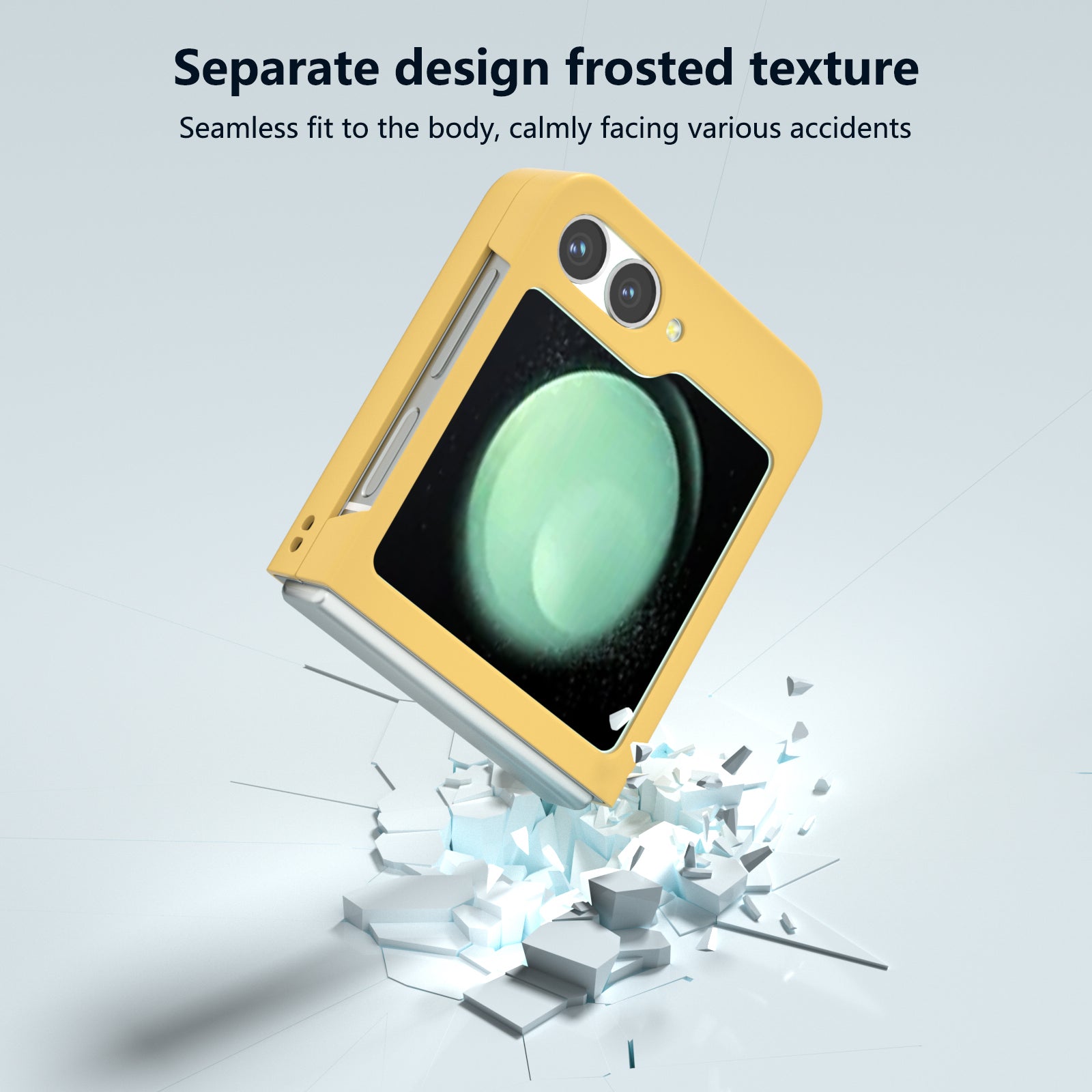 For Samsung Galaxy Z Flip6 5G Case Skin-feel Hard PC Protective Phone Cover - Yellow