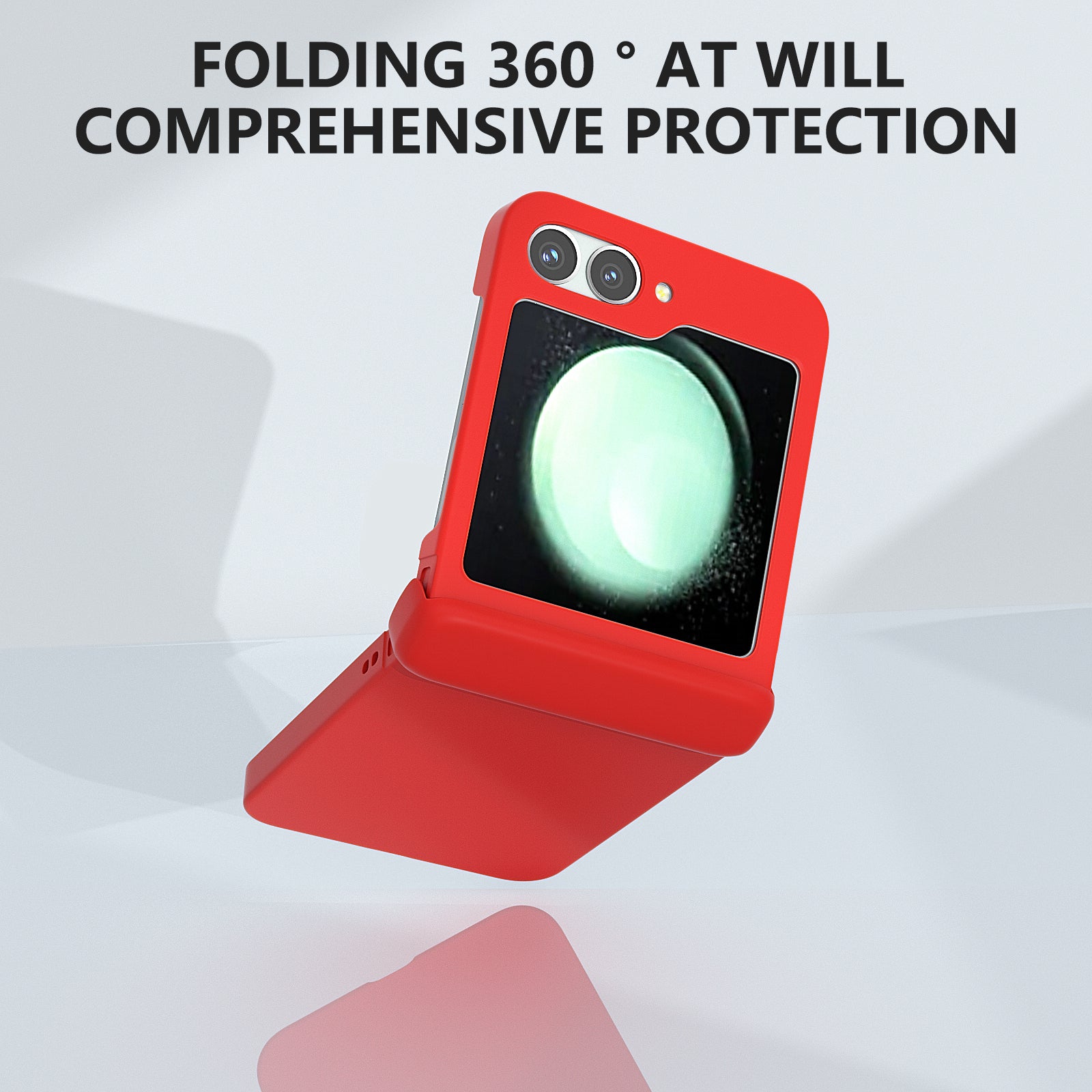 For Samsung Galaxy Z Flip6 5G Case Skin-touch PC Phone Cover with Hinge Protection - Red