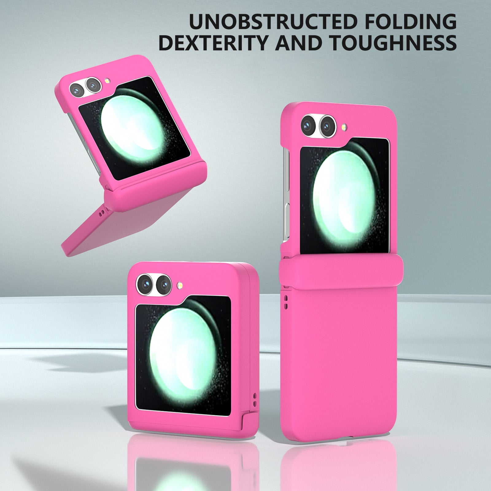 For Samsung Galaxy Z Flip6 5G Case Skin-touch PC Phone Cover with Hinge Protection - Rose