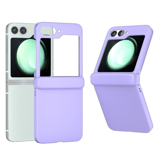 For Samsung Galaxy Z Flip7 FE 5G / Z Flip6 5G Case Skin-touch PC Phone Cover with Hinge Protection - Purple