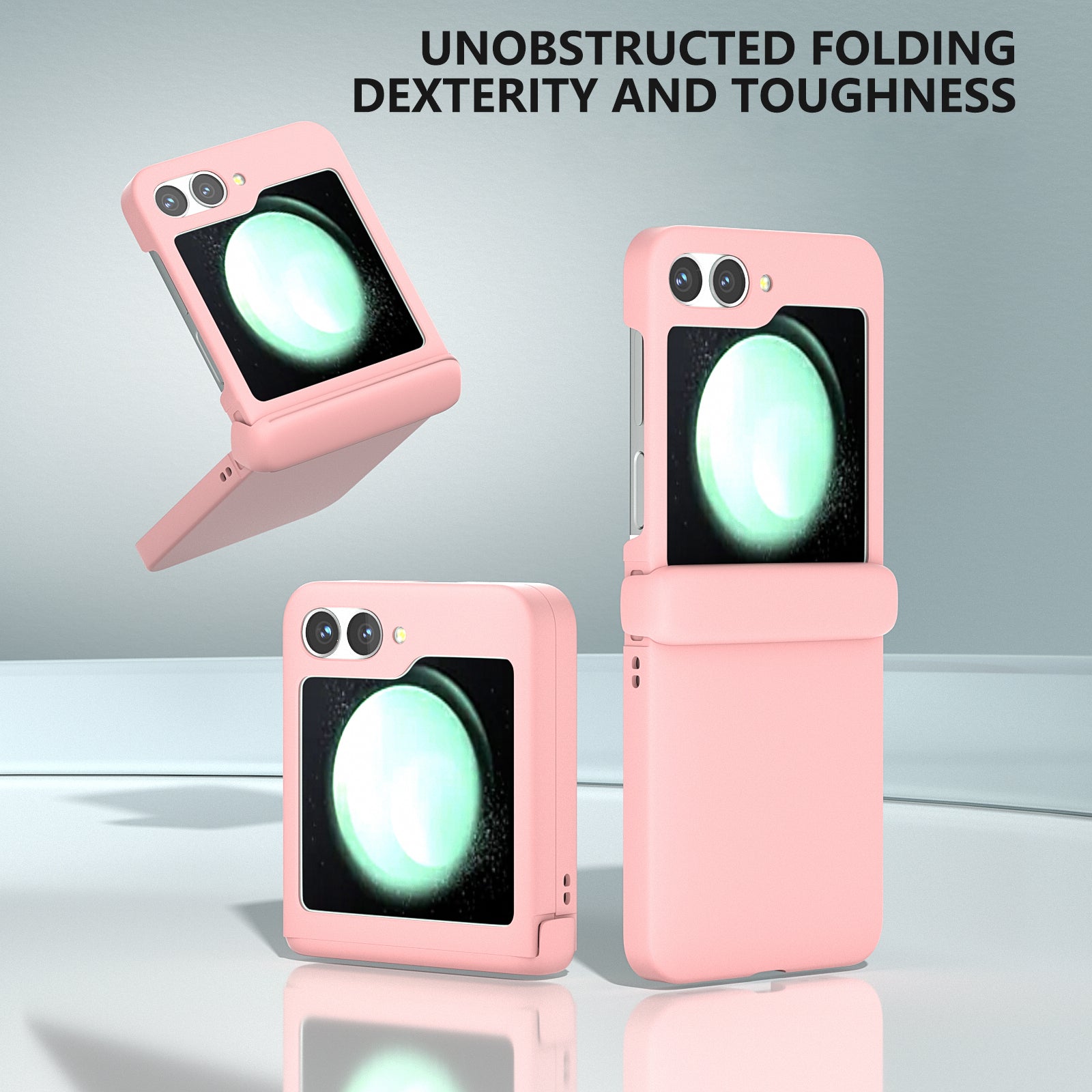For Samsung Galaxy Z Flip6 5G Case Skin-touch PC Phone Cover with Hinge Protection - Pink