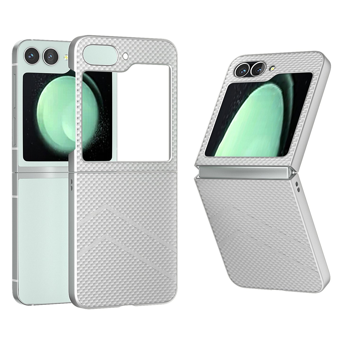 For Samsung Galaxy Z Flip6 5G Case Hard PC Matte Folding Phone Cover - Silver