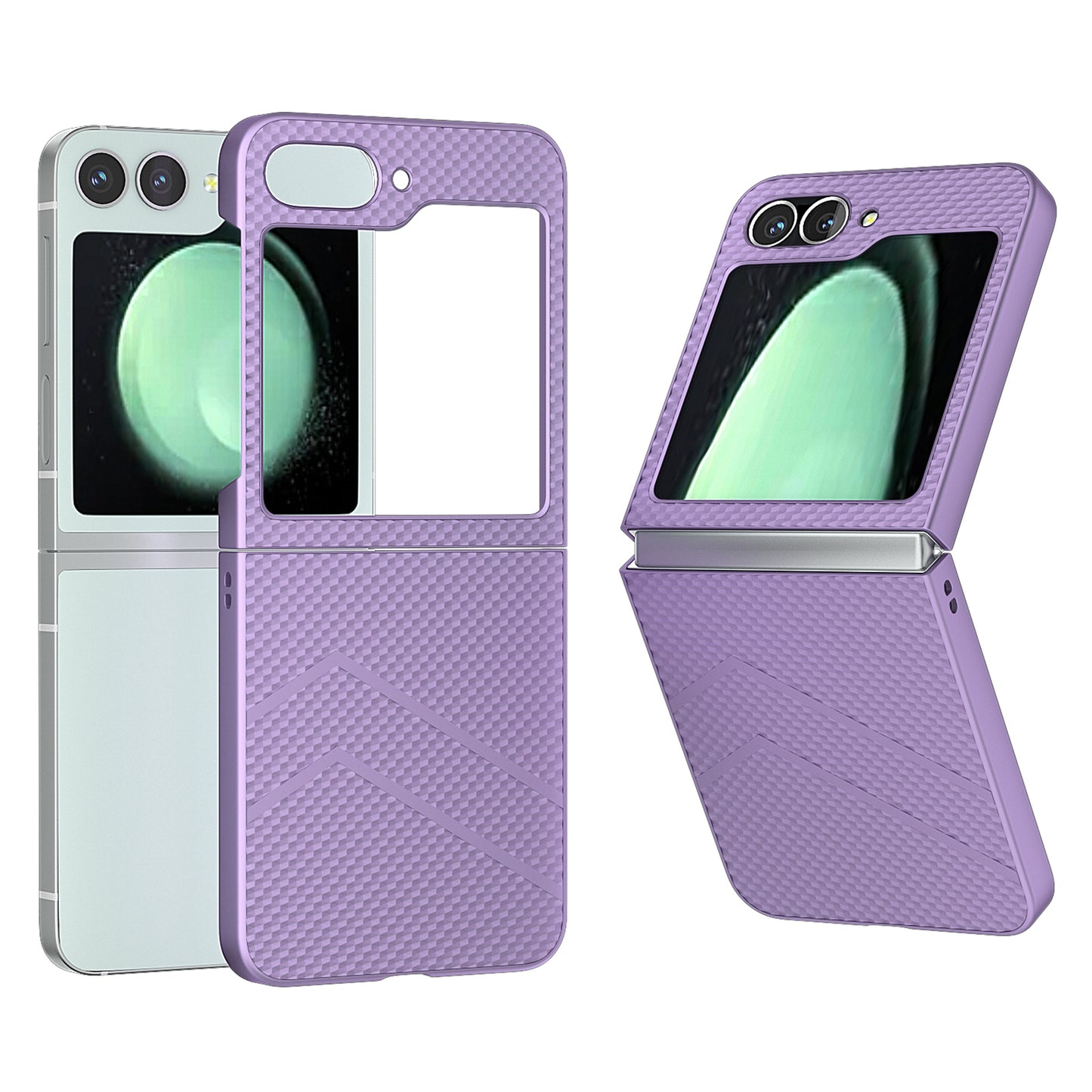 For Samsung Galaxy Z Flip6 5G Case Hard PC Matte Folding Phone Cover - Purple