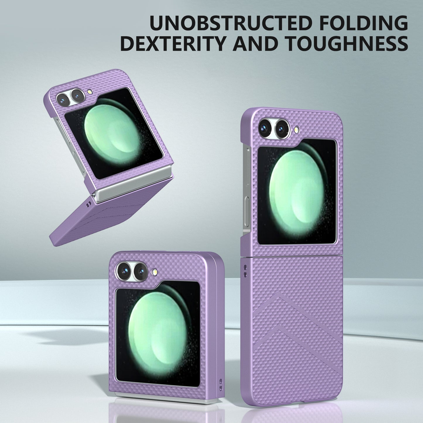 For Samsung Galaxy Z Flip6 5G Case Hard PC Matte Folding Phone Cover - Purple