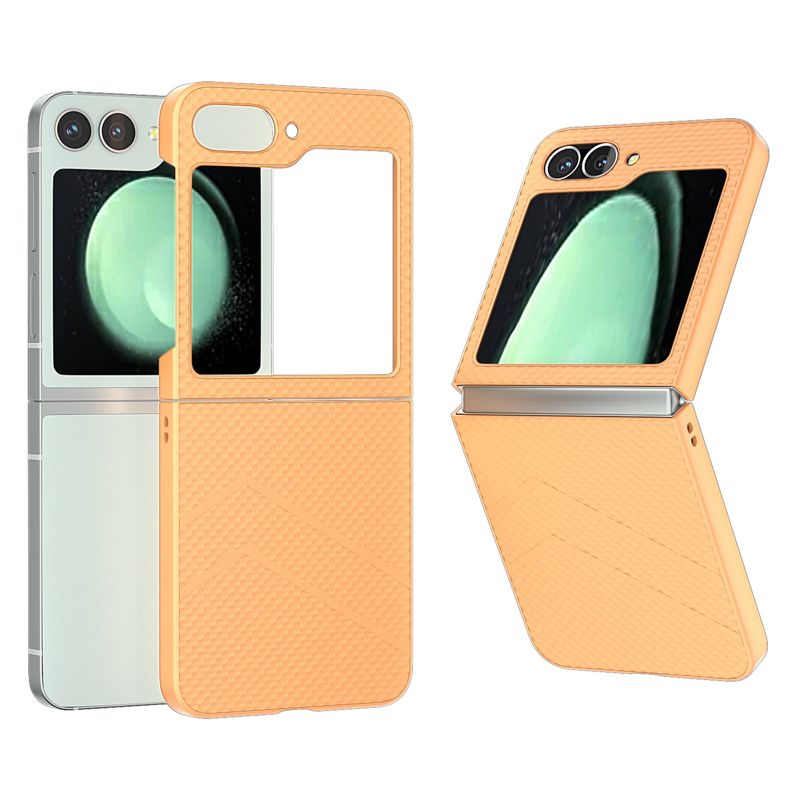 For Samsung Galaxy Z Flip6 5G Case Hard PC Matte Folding Phone Cover - Orange