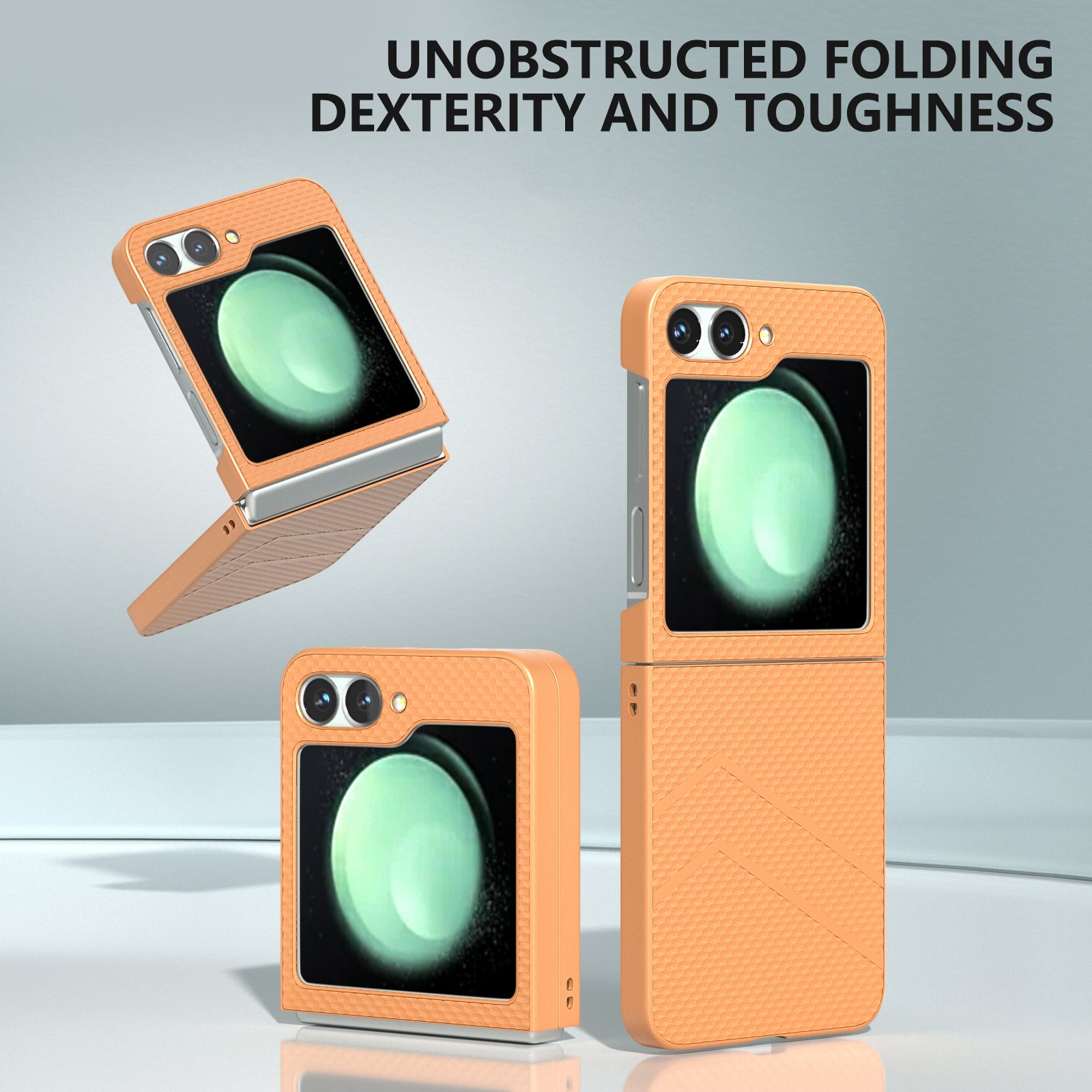 For Samsung Galaxy Z Flip6 5G Case Hard PC Matte Folding Phone Cover - Orange