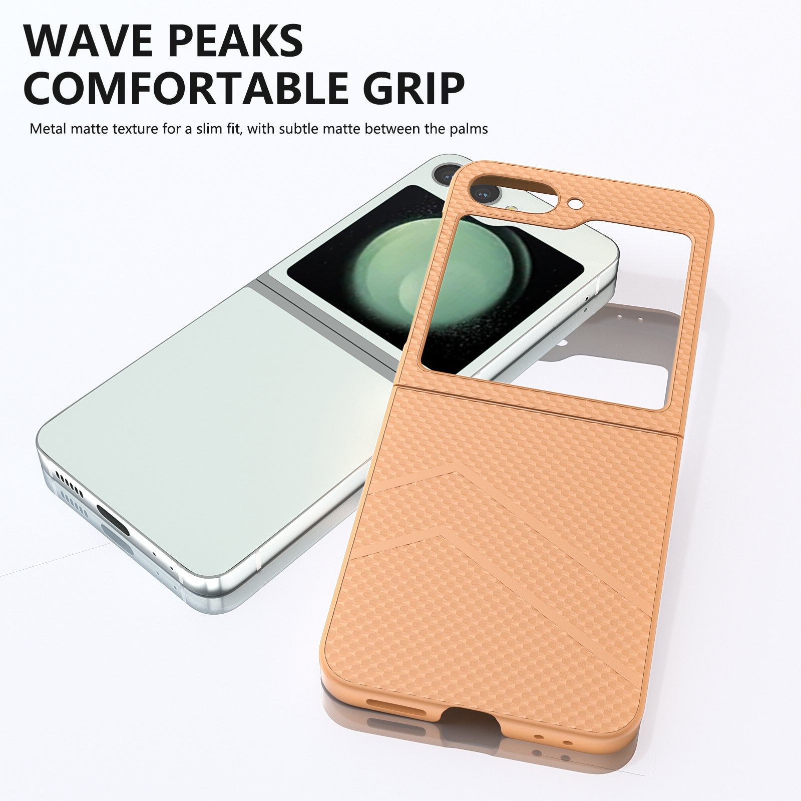 For Samsung Galaxy Z Flip6 5G Case Hard PC Matte Folding Phone Cover - Orange