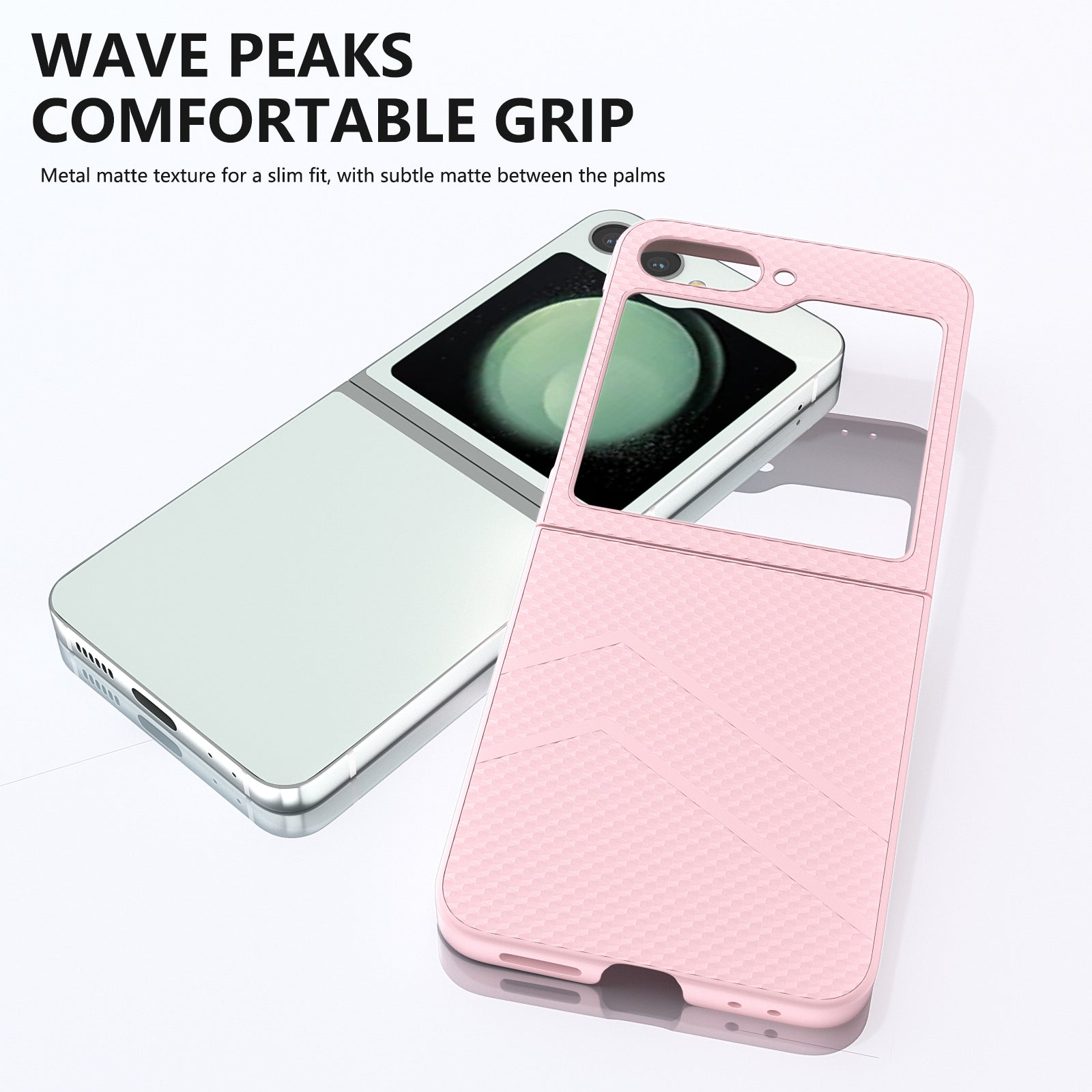 For Samsung Galaxy Z Flip6 5G Case Hard PC Matte Folding Phone Cover - Pink