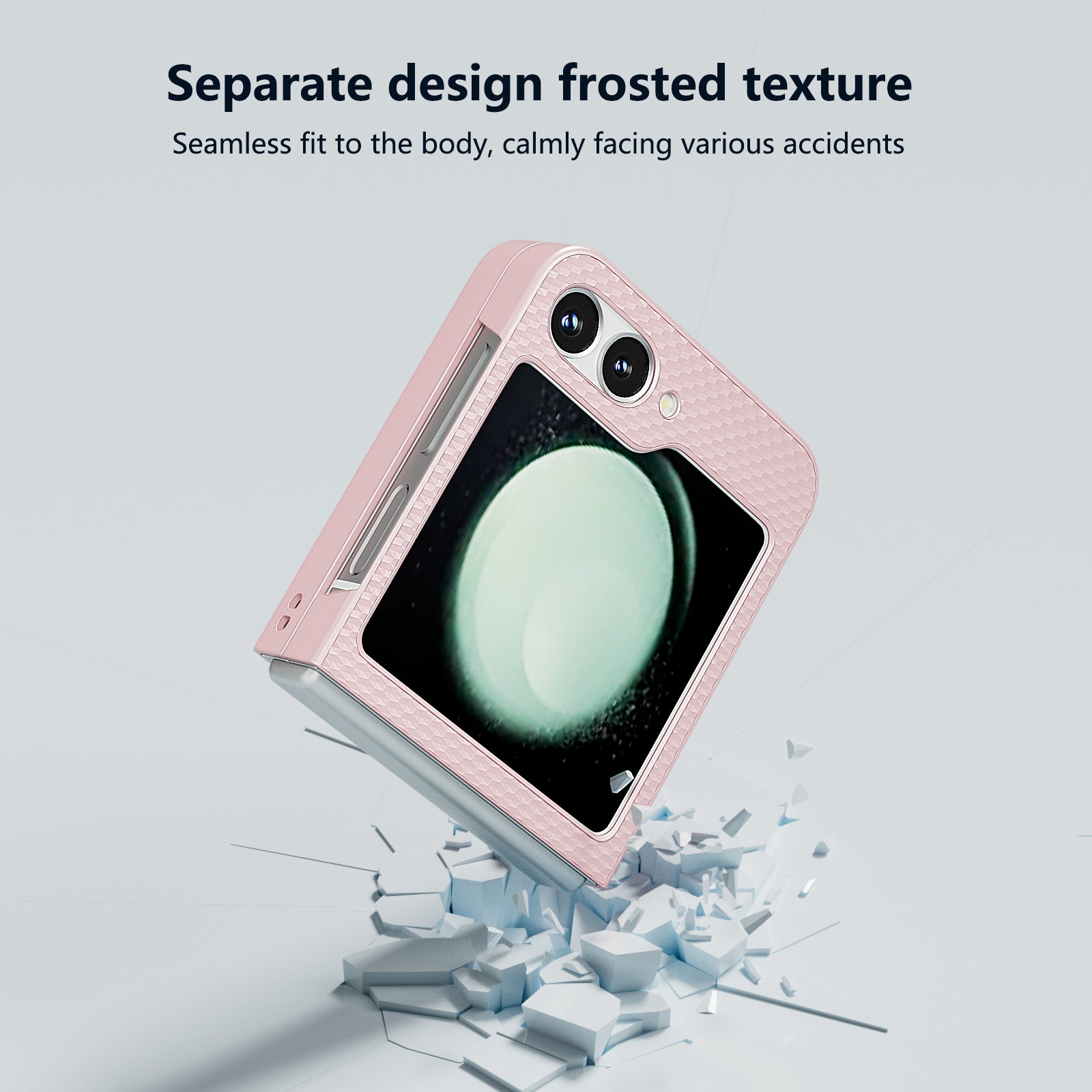 For Samsung Galaxy Z Flip6 5G Case Hard PC Matte Folding Phone Cover - Pink