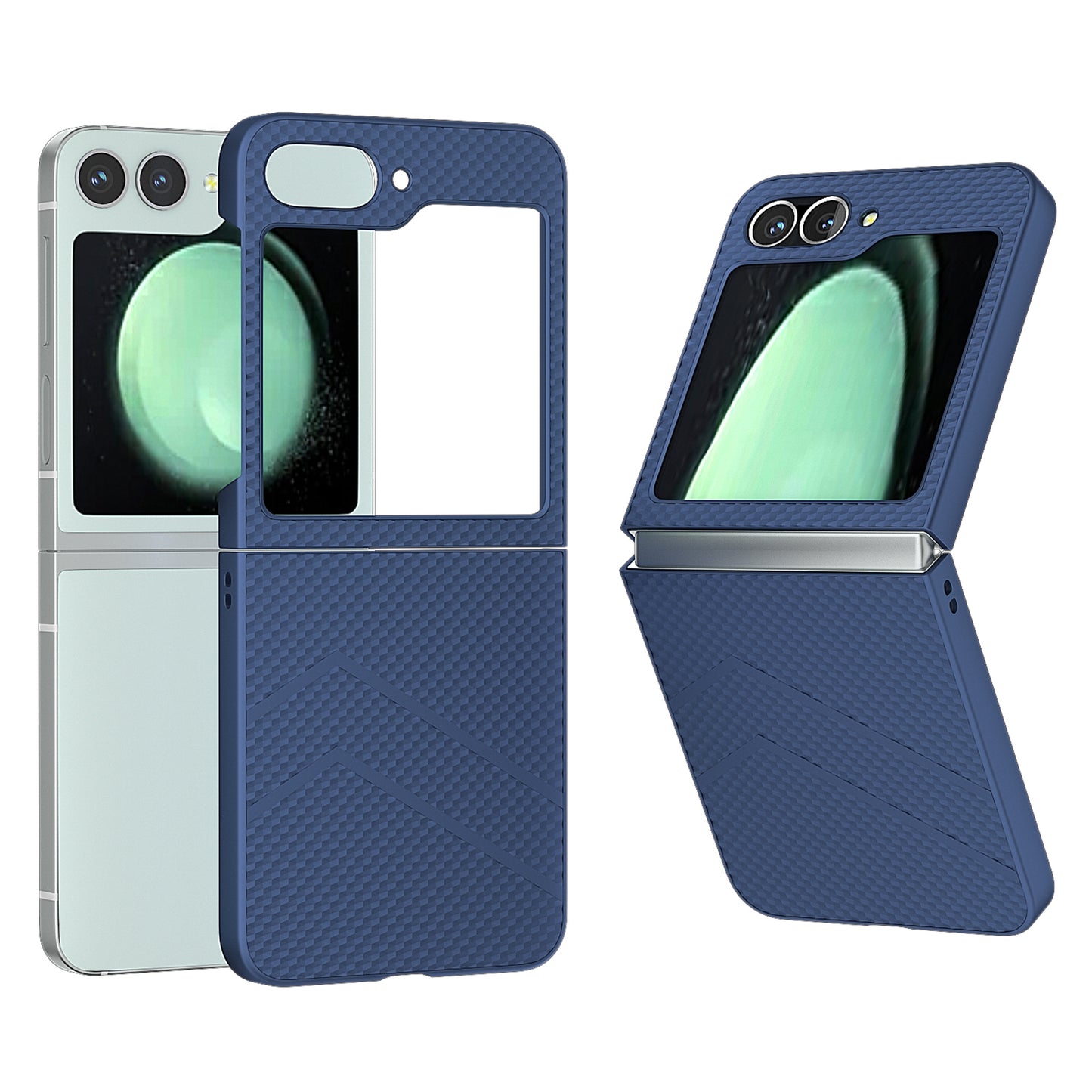 For Samsung Galaxy Z Flip6 5G Case Hard PC Matte Folding Phone Cover - Dark Blue