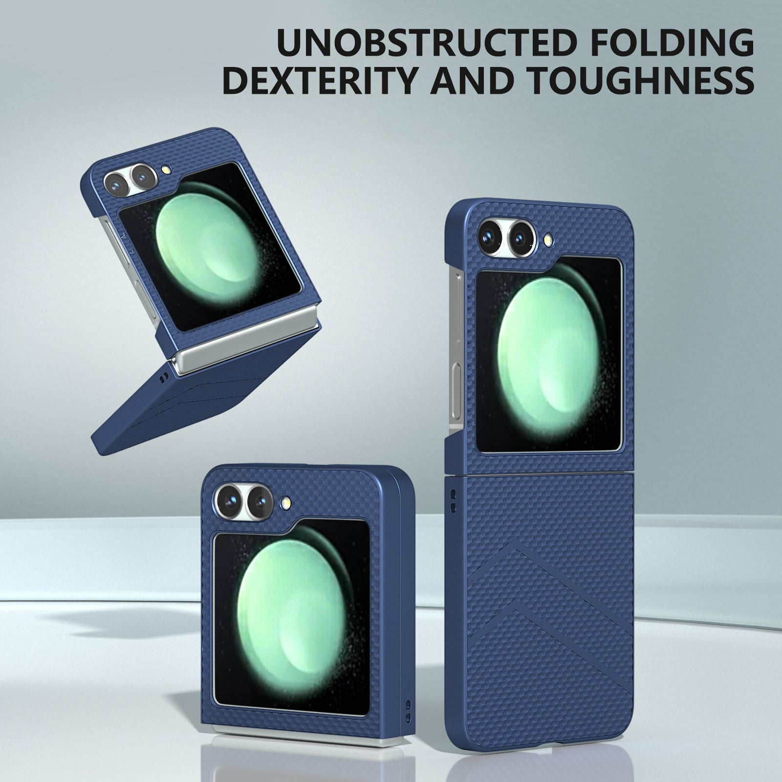 For Samsung Galaxy Z Flip6 5G Case Hard PC Matte Folding Phone Cover - Dark Blue