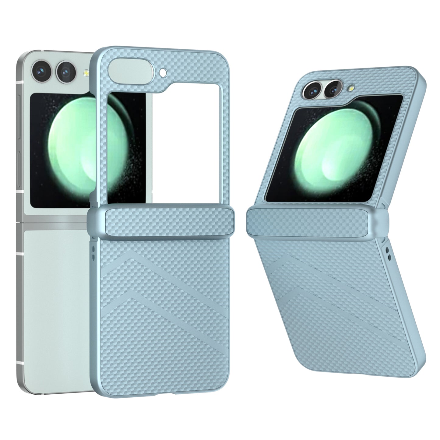 For Samsung Galaxy Z Flip6 5G Case Matte Texture PC Phone Cover with Hinge Protection - Blue