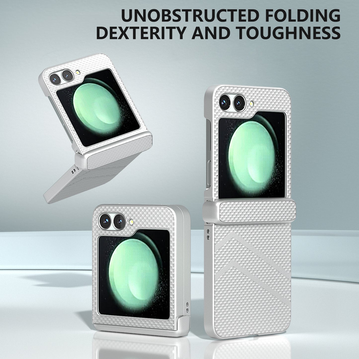 For Samsung Galaxy Z Flip6 5G Case Matte Texture PC Phone Cover with Hinge Protection - Silver