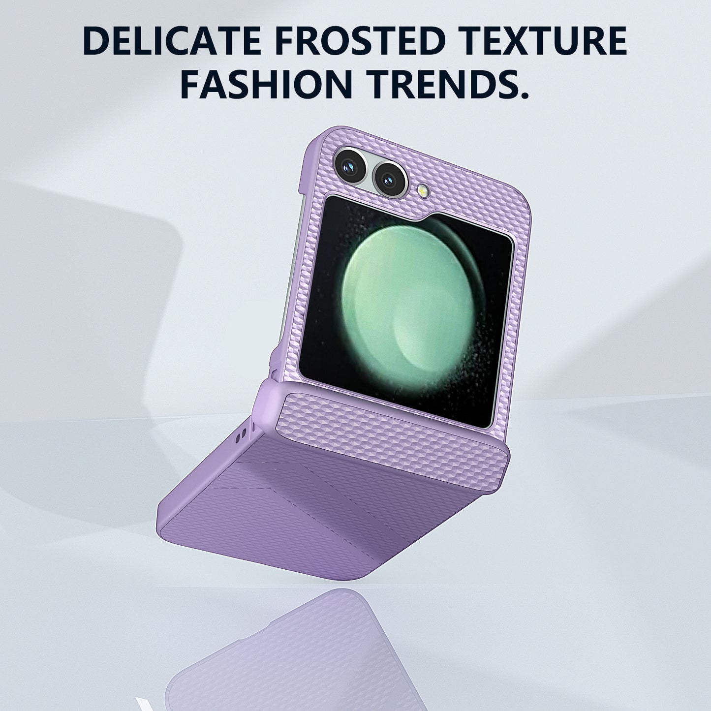 For Samsung Galaxy Z Flip6 5G Case Matte Texture PC Phone Cover with Hinge Protection - Purple