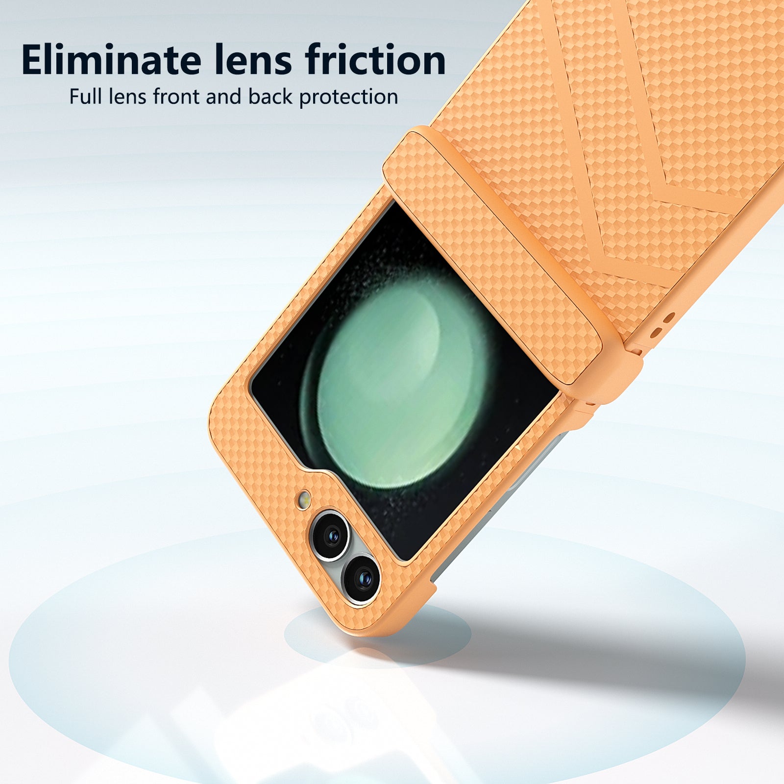 For Samsung Galaxy Z Flip6 5G Case Matte Texture PC Phone Cover with Hinge Protection - Orange