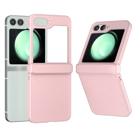 For Samsung Galaxy Z Flip6 5G Case Matte Texture PC Phone Cover with Hinge Protection - Pink