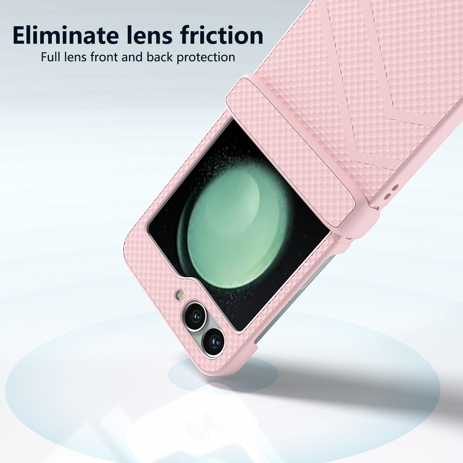 For Samsung Galaxy Z Flip6 5G Case Matte Texture PC Phone Cover with Hinge Protection - Pink