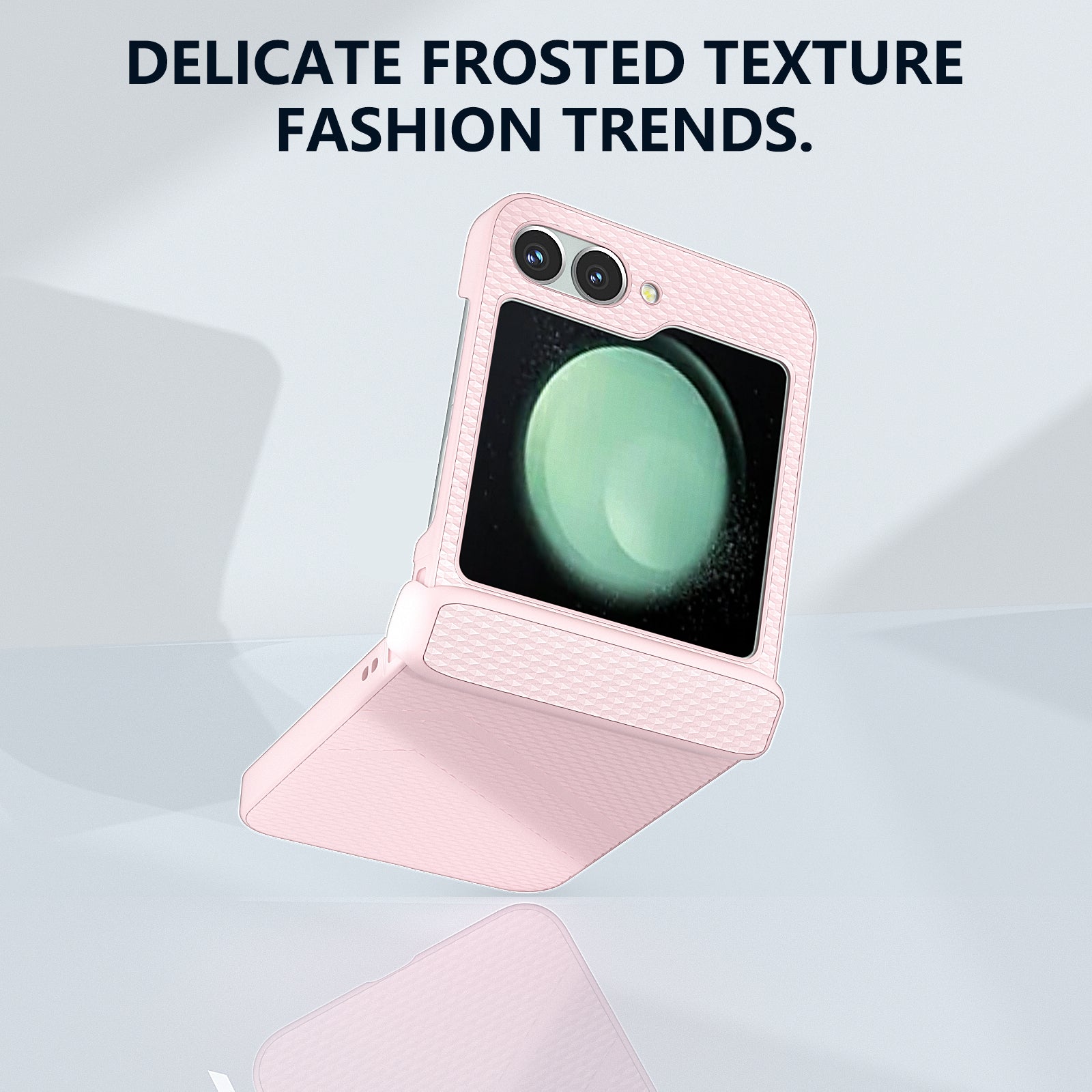 For Samsung Galaxy Z Flip6 5G Case Matte Texture PC Phone Cover with Hinge Protection - Pink
