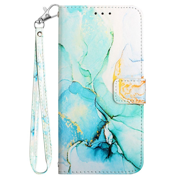 YB Pattern Printing Leather Series-5 For Oppo A79 5G / A2 5G Case Card Slots Wallet Leather Phone Cover - Green LS003