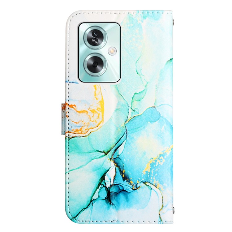 YB Pattern Printing Leather Series-5 For Oppo A79 5G / A2 5G Case Card Slots Wallet Leather Phone Cover - Green LS003