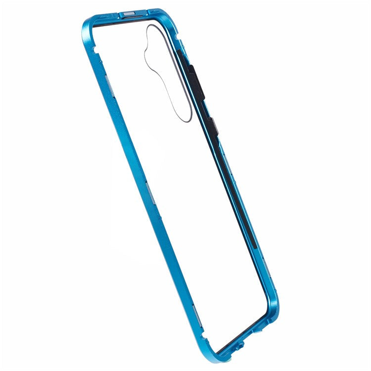 For Samsung Galaxy A35 5G Case Magnetic Full Protection Clear Phone Cover - Blue