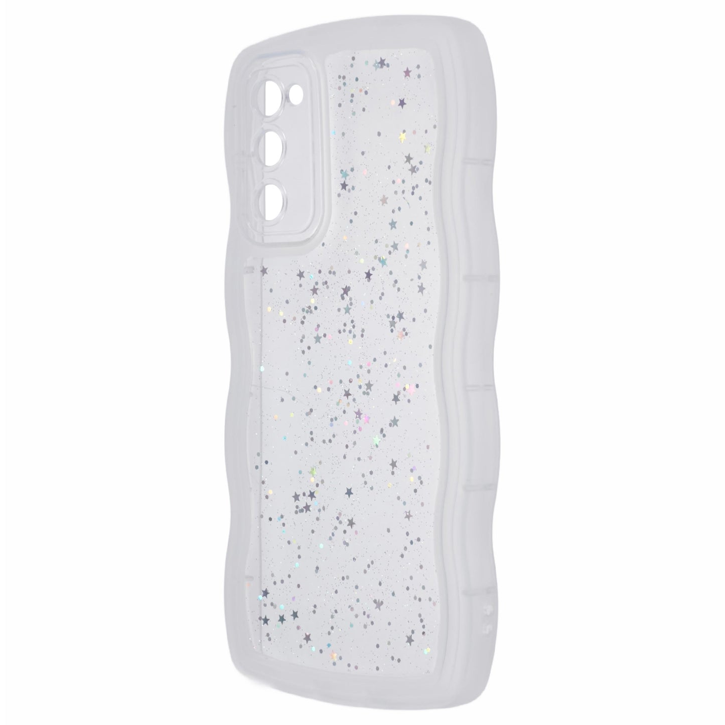 JTW Series for Samsung Galaxy S20 FE / S20 FE 5G / S20 FE 2022 / S20 Lite Case Glitter Stars TPU Cover - Transparent White