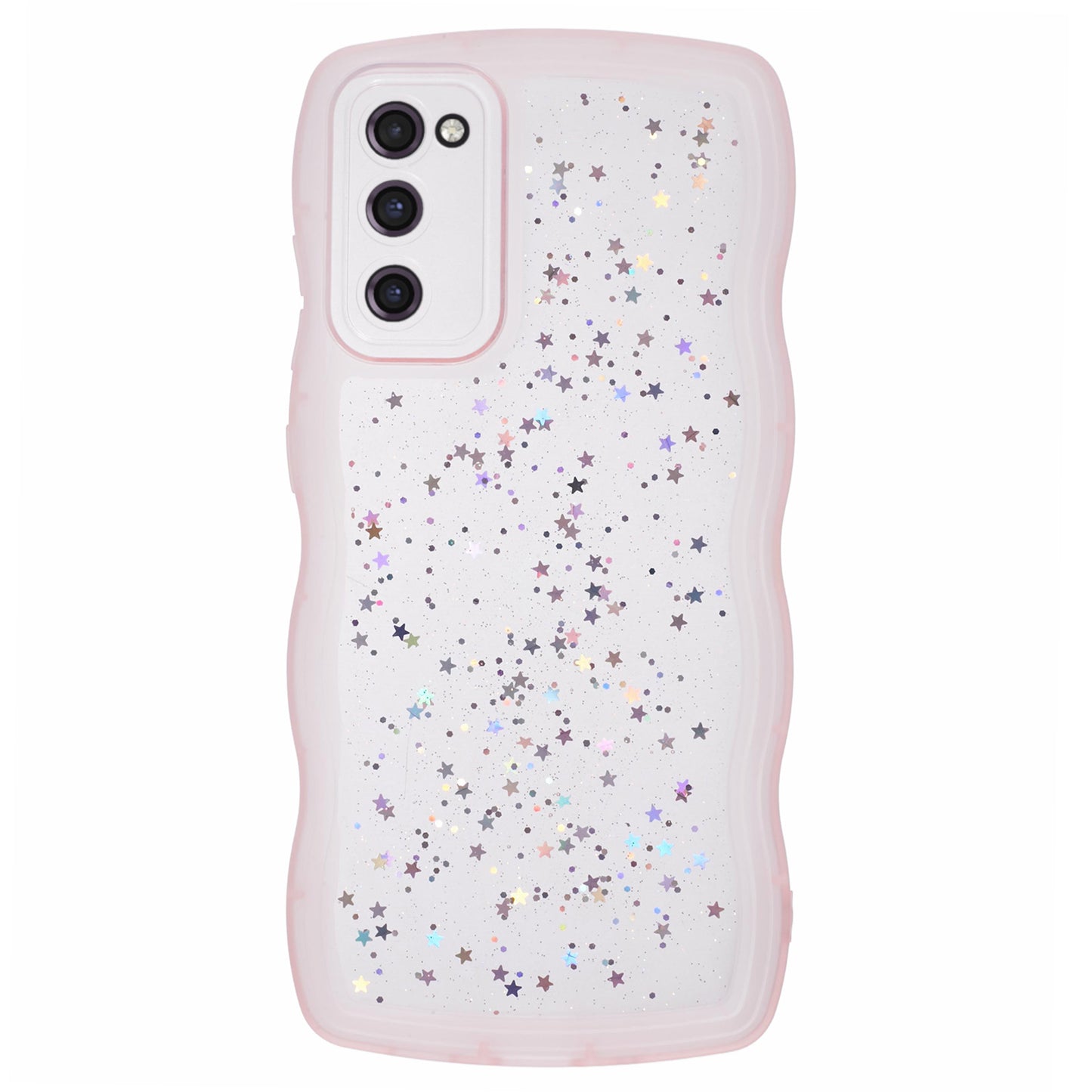 JTW Series for Samsung Galaxy S20 FE / S20 FE 5G / S20 FE 2022 / S20 Lite Case Glitter Stars TPU Cover - Transparent Pink