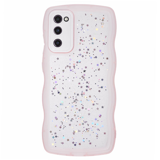 JTW Series for Samsung Galaxy S20 FE / S20 FE 5G / S20 FE 2022 / S20 Lite Case Glitter Stars TPU Cover - Transparent Pink