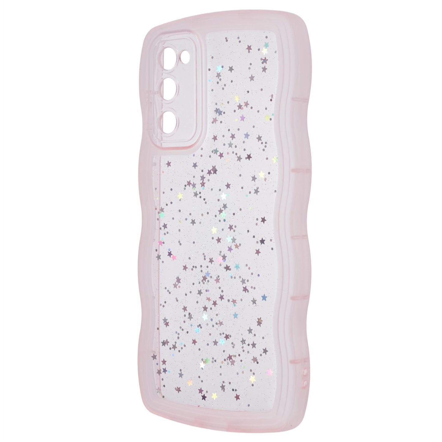 JTW Series for Samsung Galaxy S20 FE / S20 FE 5G / S20 FE 2022 / S20 Lite Case Glitter Stars TPU Cover - Transparent Pink