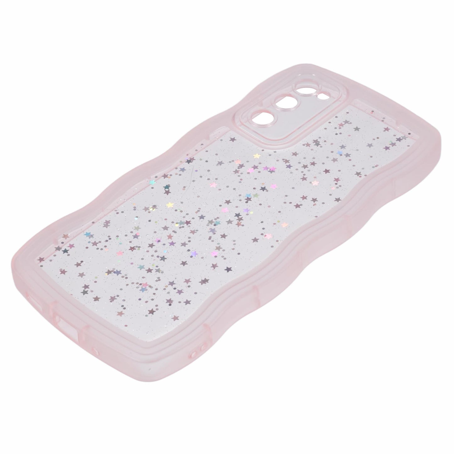 JTW Series for Samsung Galaxy S20 FE / S20 FE 5G / S20 FE 2022 / S20 Lite Case Glitter Stars TPU Cover - Transparent Pink