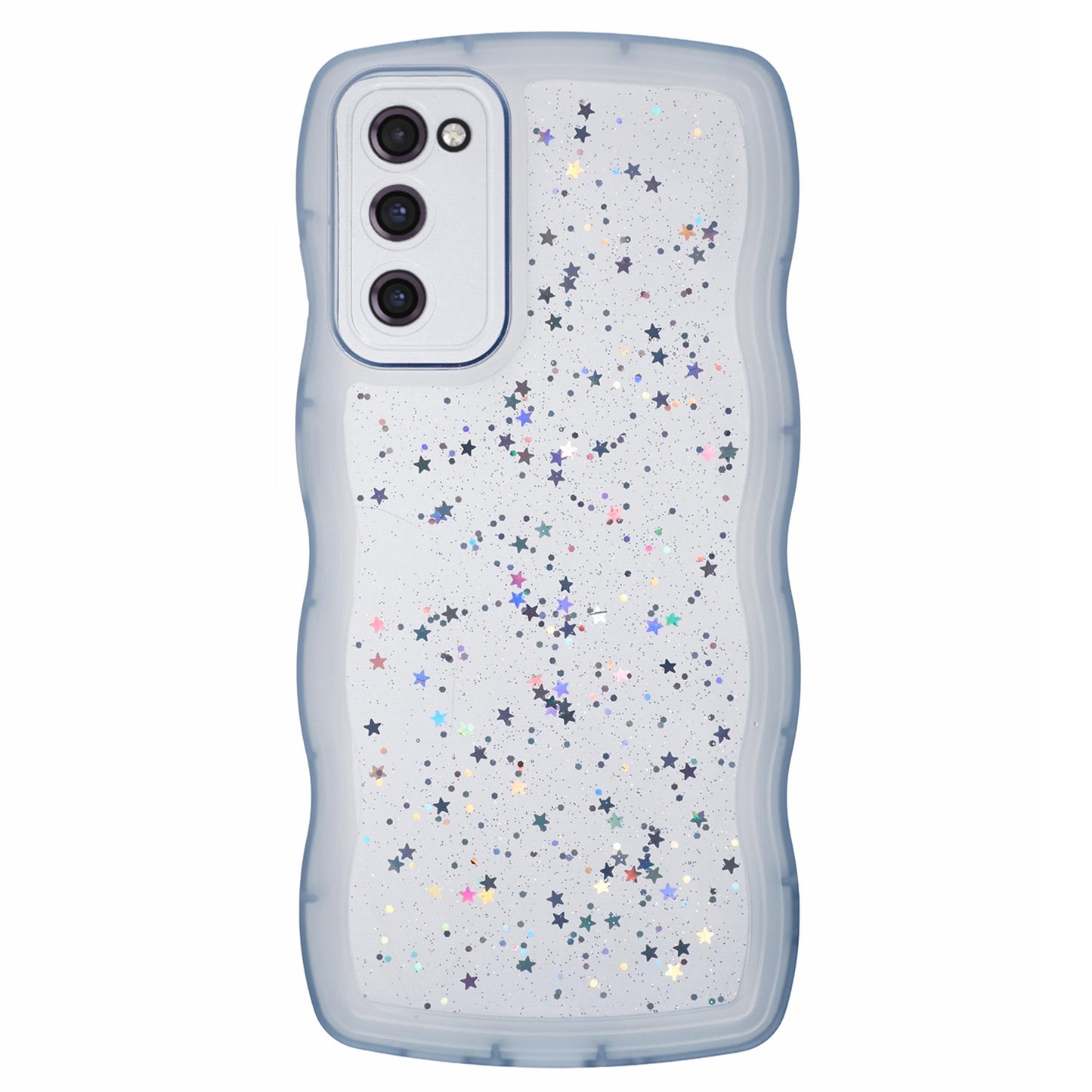 JTW Series for Samsung Galaxy S20 FE / S20 FE 5G / S20 FE 2022 / S20 Lite Case Glitter Stars TPU Cover - Transparent Blue
