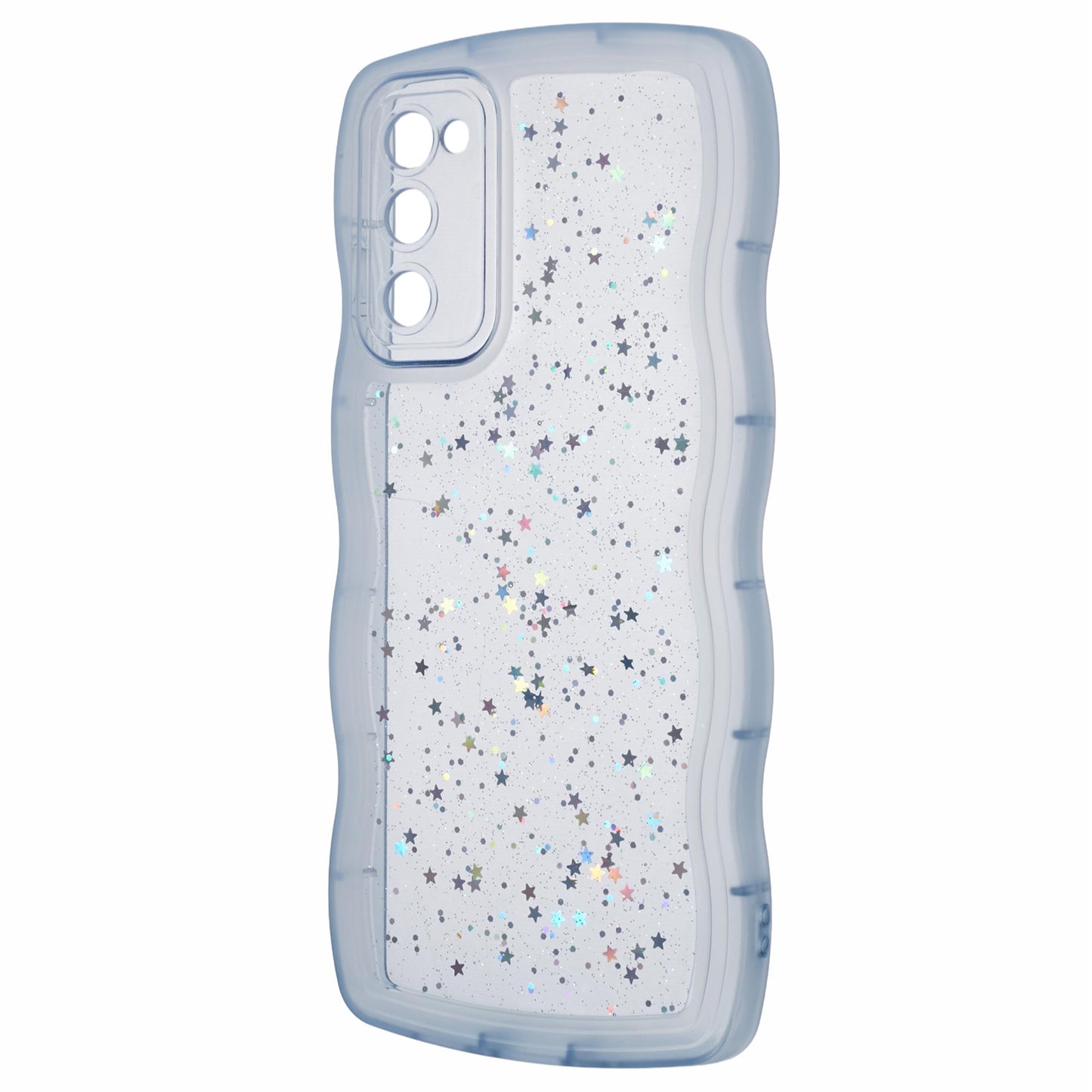 JTW Series for Samsung Galaxy S20 FE / S20 FE 5G / S20 FE 2022 / S20 Lite Case Glitter Stars TPU Cover - Transparent Blue