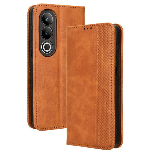 For OnePlus Ace 3V 5G Wallet Case Retro Leather Magnetic Closing Phone Cover - Brown