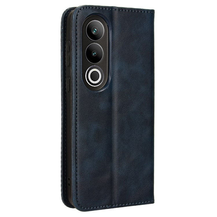 For OnePlus Ace 3V 5G Wallet Case Retro Leather Magnetic Closing Phone Cover - Blue
