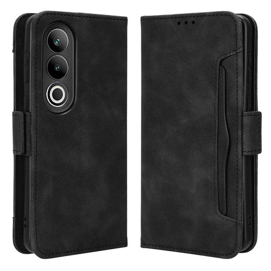 For OnePlus Ace 3V 5G Case Multiple Card Slots Magnetic Closure Leather Phone Cover - Black